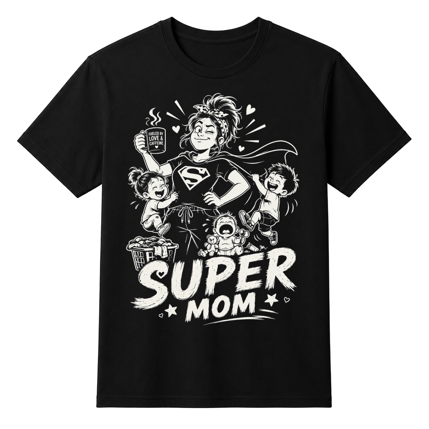 Super Mom Funny Slogan Unisex T-shirt — tshirt front