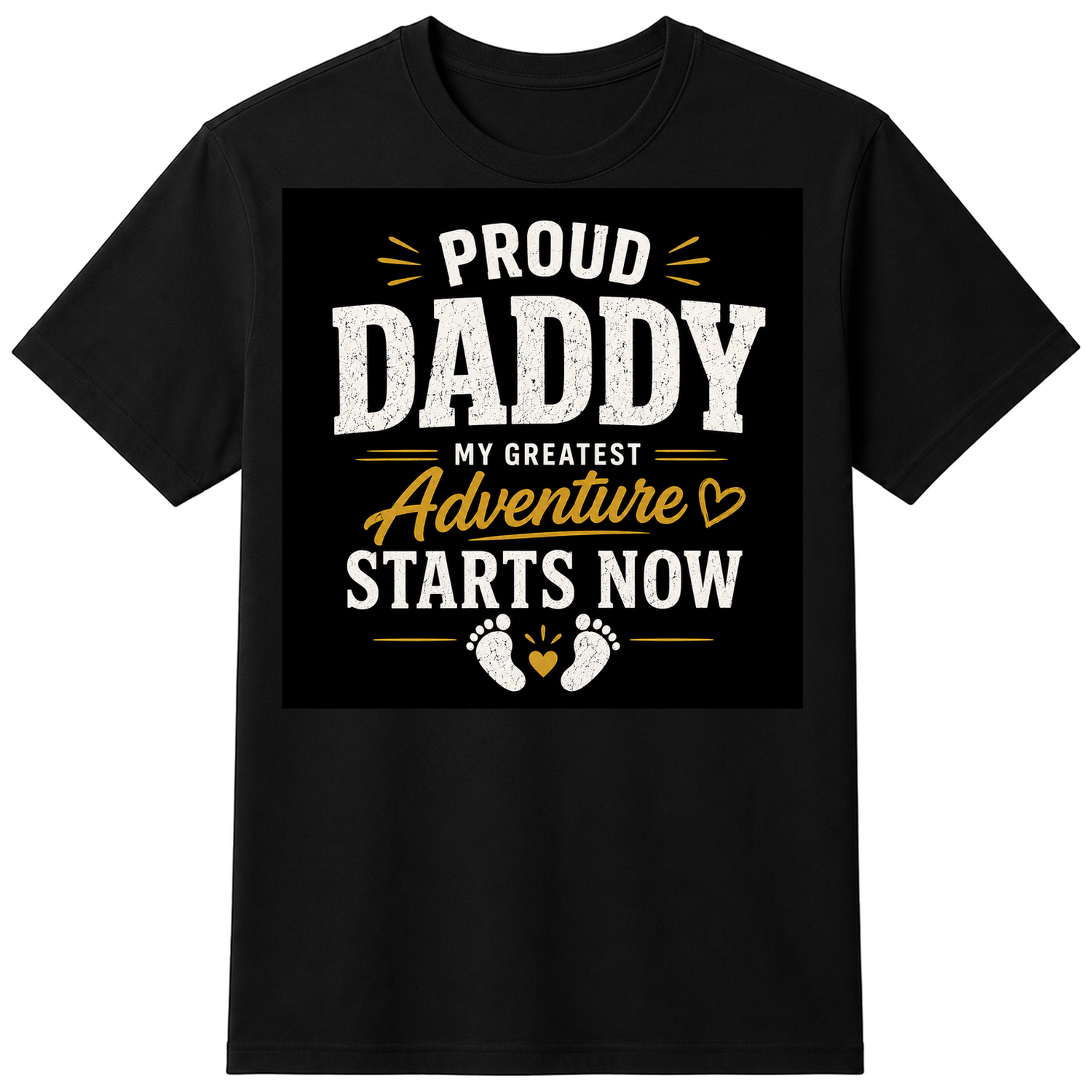 Proud Daddy Adventure Start Now Unisex T-shirt — flat shirt
