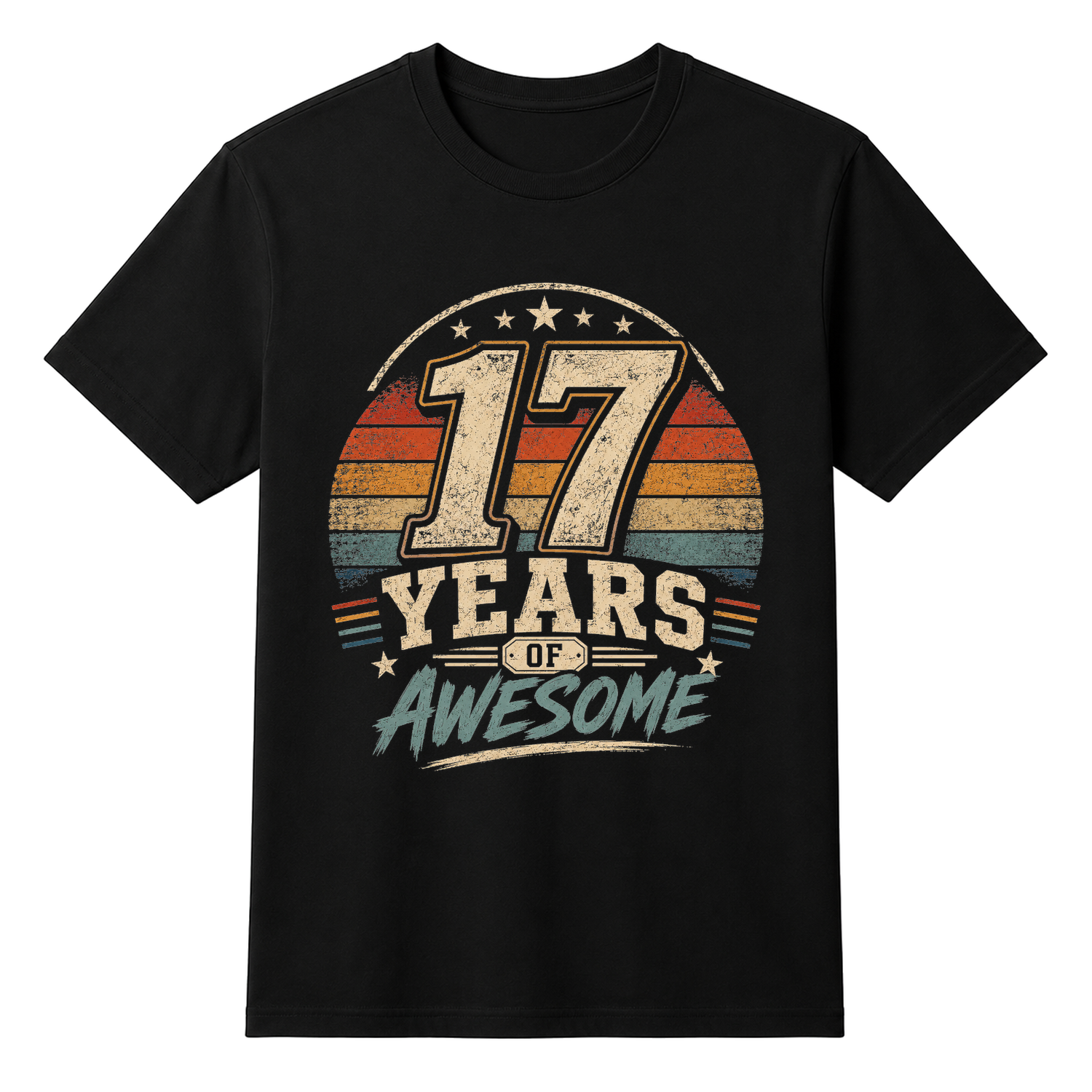 17 Years if Awesome Birthday unisex t-shirt