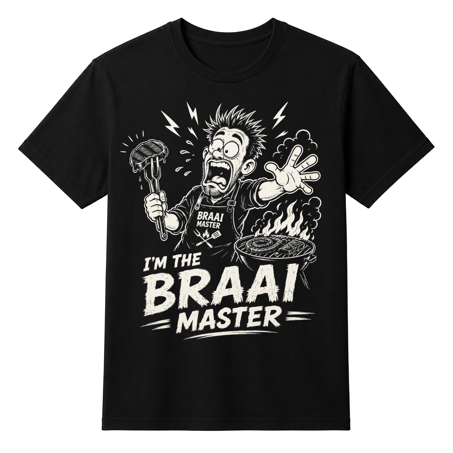 Braai Master Legend Humour Unisex T-shirt — tshirt front