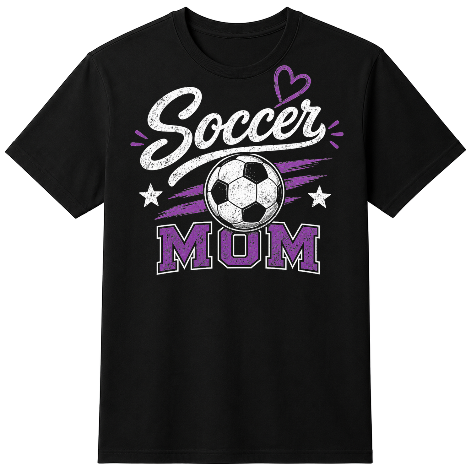 Soccer Mom Funny Slogan T-Shirt - Cotton Unisex Tee - Black — flat shirt