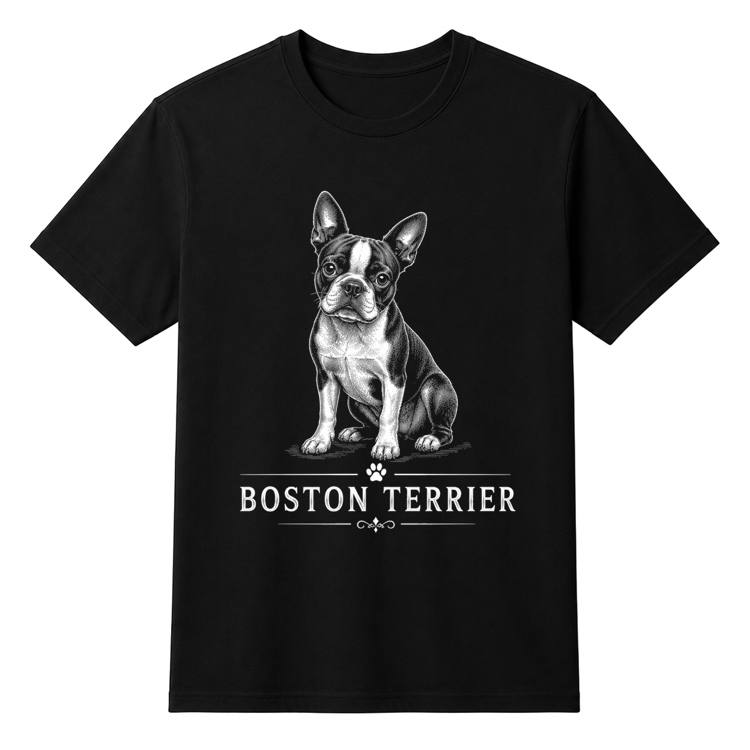 Boston Terror Dog Design Unisex T-shirt — tshirt front