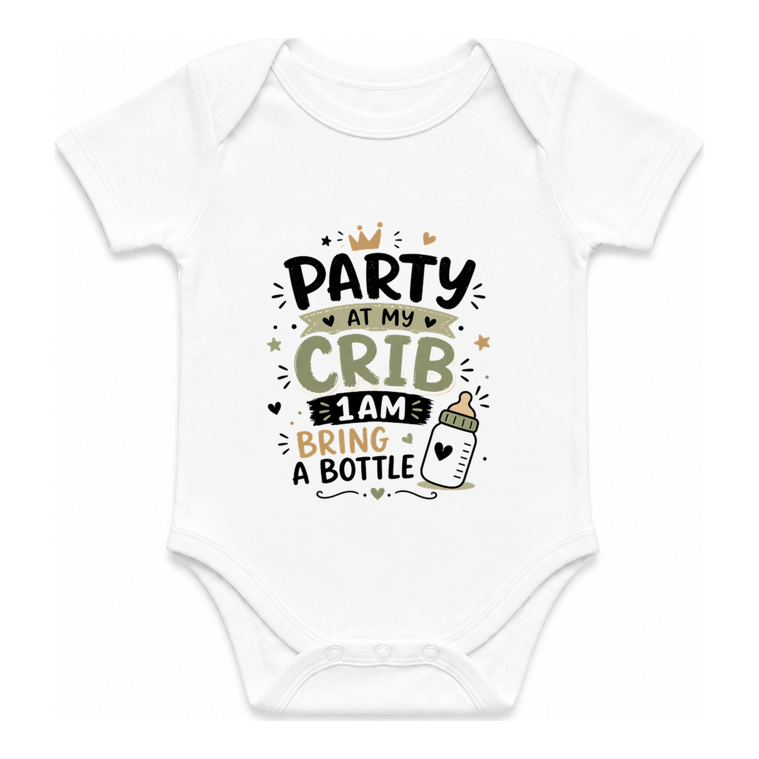Cool Crib SA Style Unisex Short Sleeve Baby Grow — babygrow front