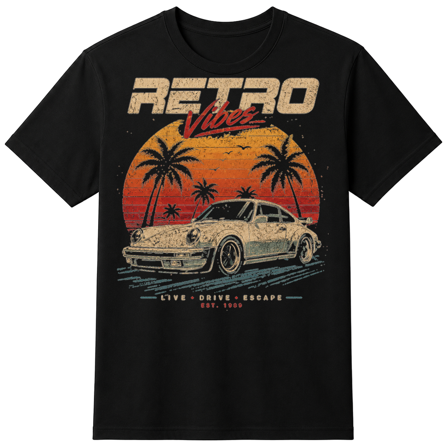 Retro Porsche 911 Unisex Unisex T-Shirt — flat shirt