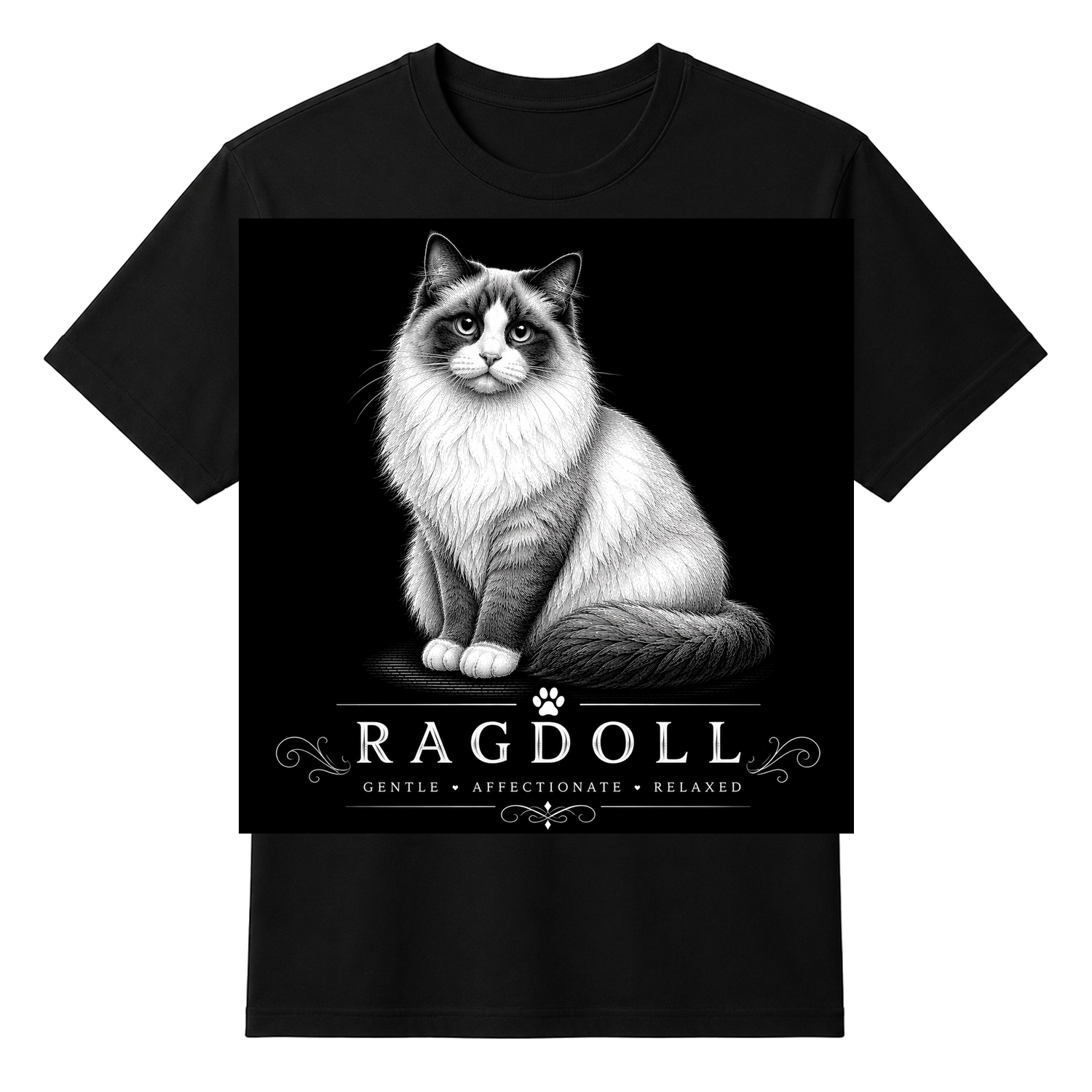 Chill Ragdoll Cat Design Unisex Hoodie — tshirt front