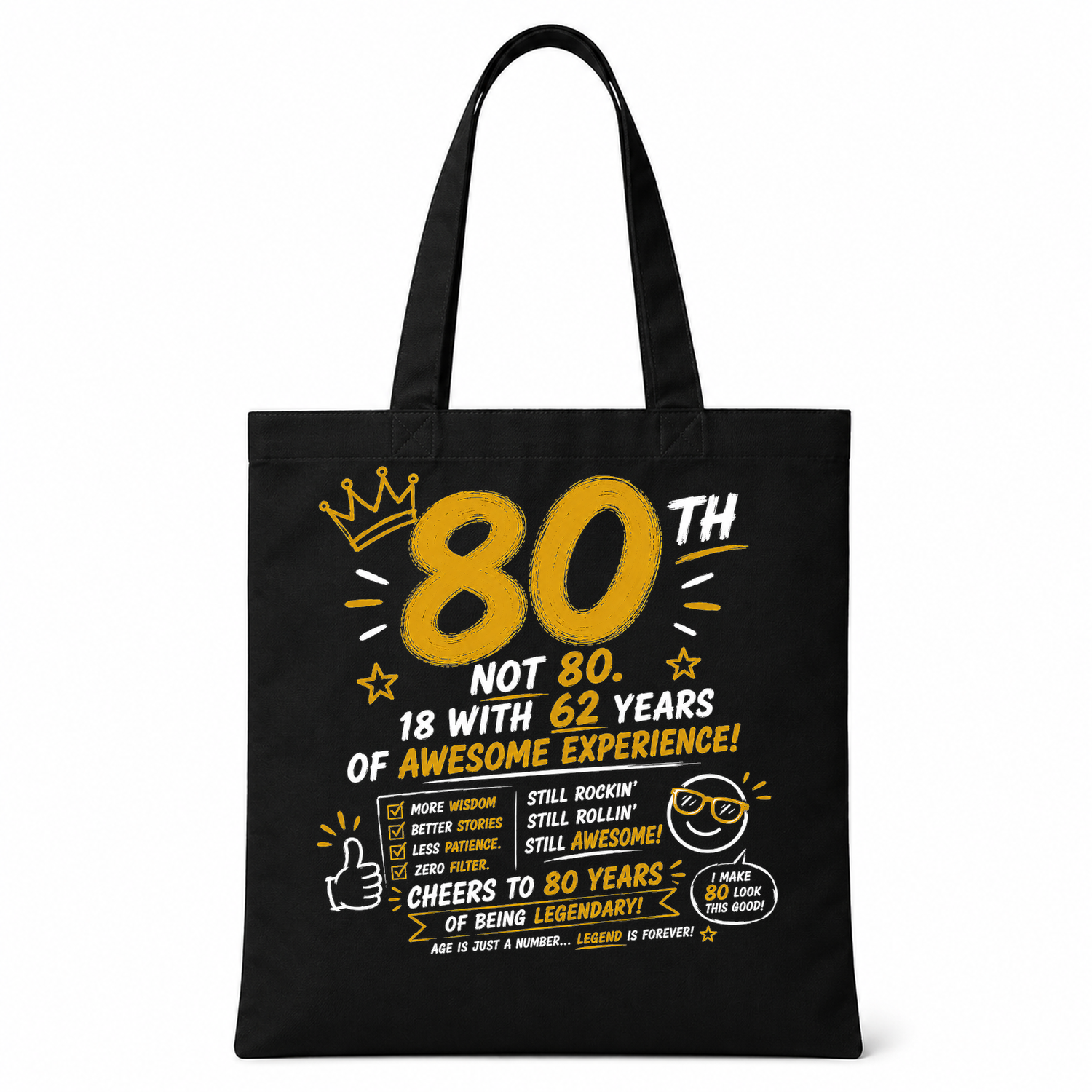 80th Birthday Celebration Tote Bag