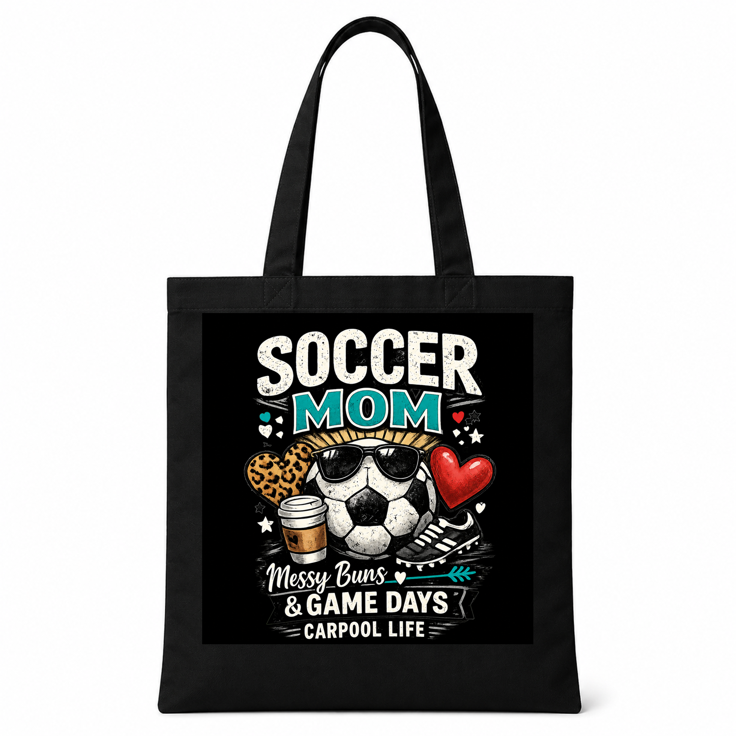 Dedicated Soccer Mom Tote Bag — tote front