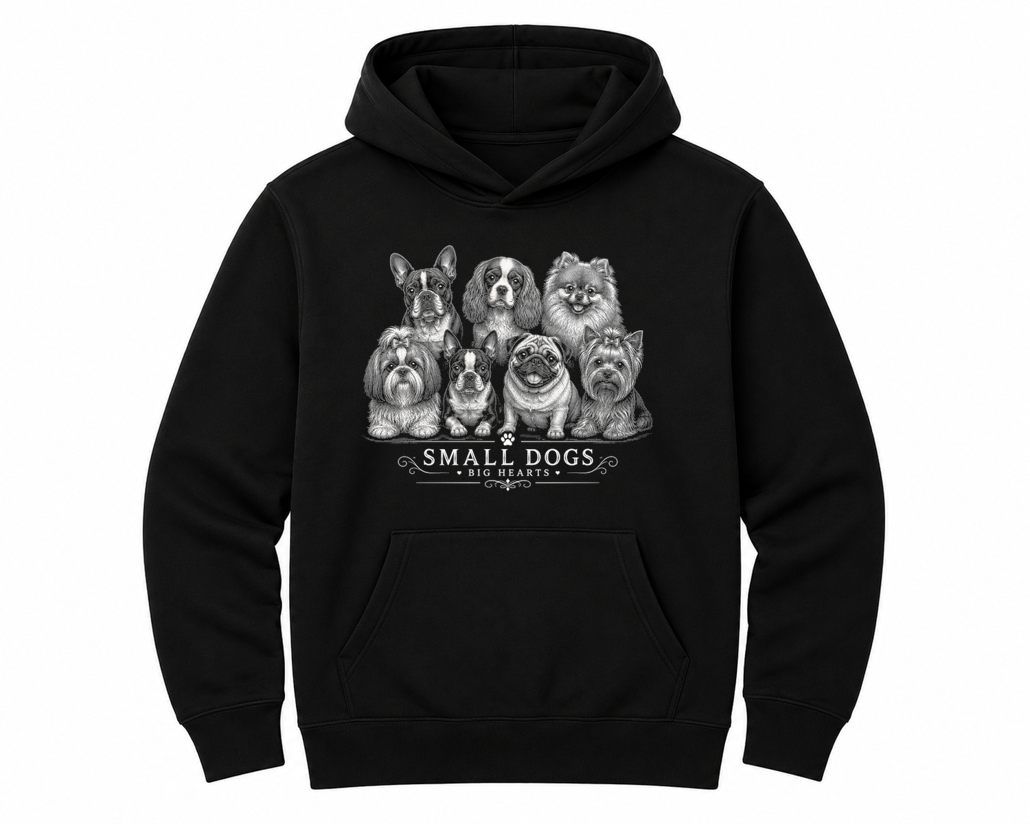 Small Dogs Club Unisex Hoodie — hoodie front
