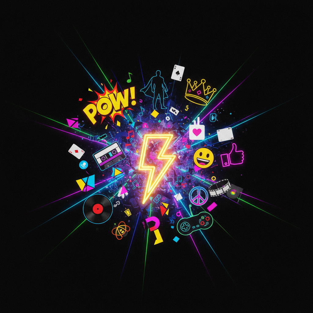 Pop Culture, black background