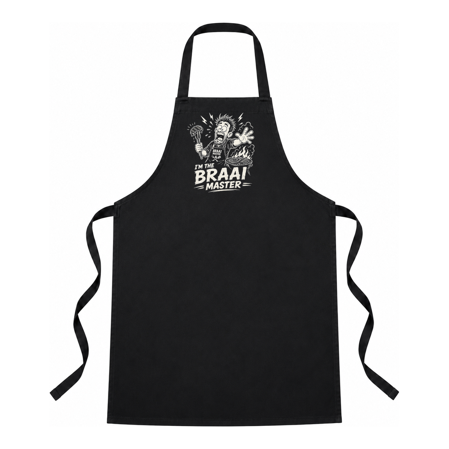 Nou Gaan Ons Lekker Braai Apron — apron front