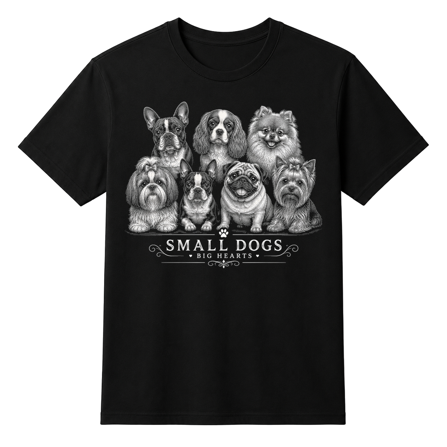 Small Dogs Lover Tee Unisex T-shirt — tshirt front