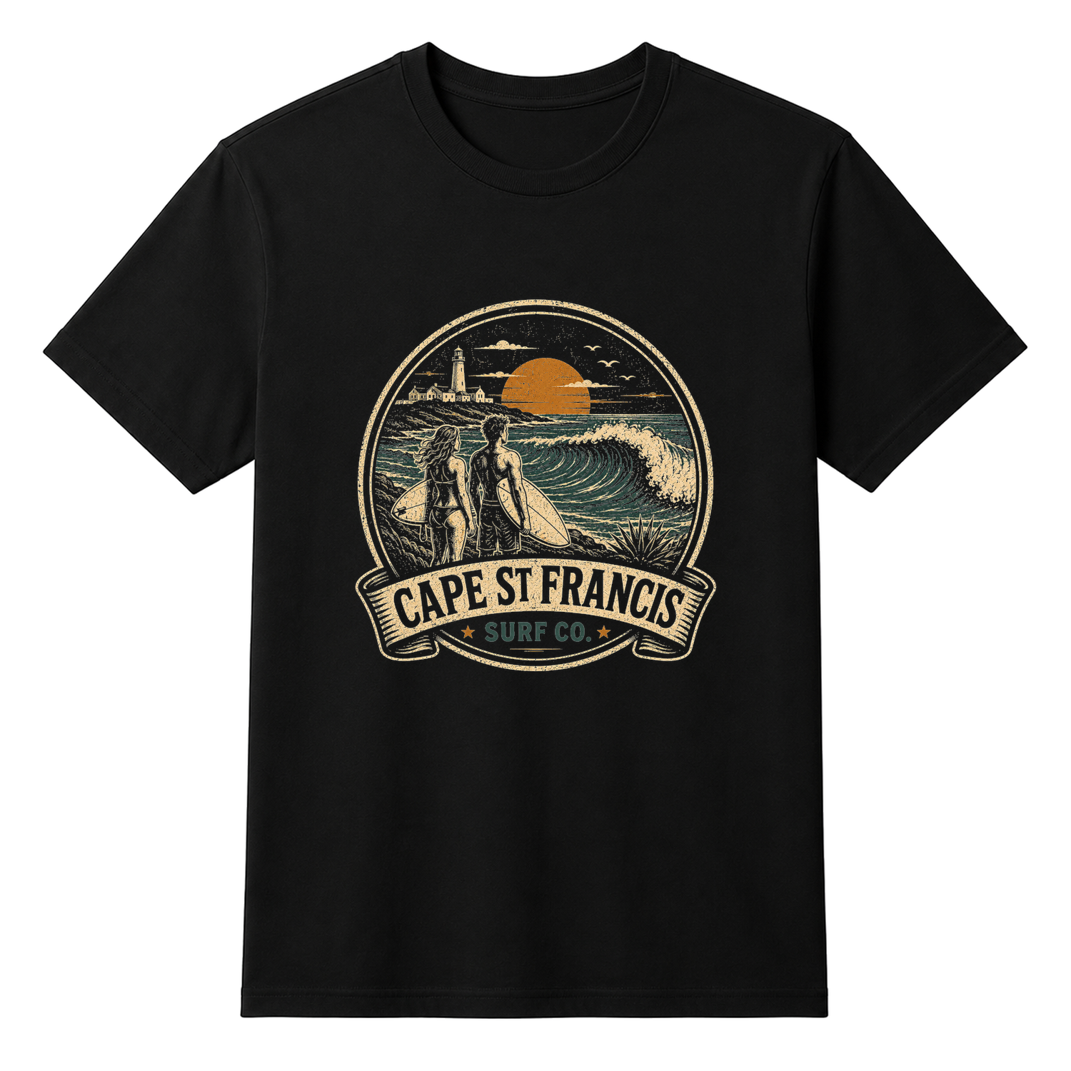 Cape St Francis Surf Unisex T-shirt — tshirt front