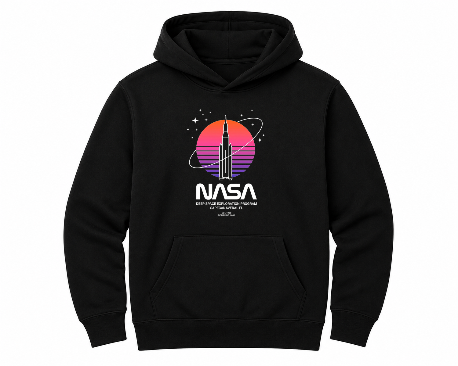 NASA Logo Space Explorer Unisex Hoodie — hoodie front